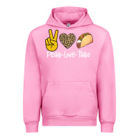Fuchsia Pink Peace Love Tacos Urban Hoodie - Bettercallsaul