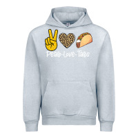 Heather Grey Peace Love Tacos Urban Hoodie - Bettercallsaul