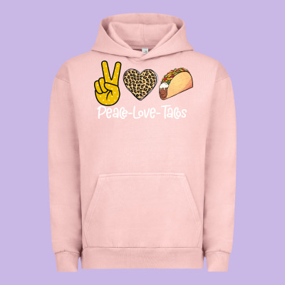 Peace Love Tacos Urban Hoodie Designed By Bettercallsaul