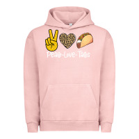 Pigment Salmon Peace Love Tacos Urban Hoodie - Bettercallsaul