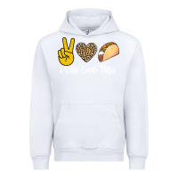 White Peace Love Tacos Urban Hoodie - Bettercallsaul