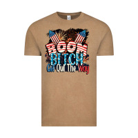 Vintage Coffee Boom bitch get out the way 4th of July Vintage Tee - CowGirlArtShop