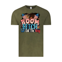 Vintage Olive Boom bitch get out the way 4th of July Vintage Tee - CowGirlArtShop