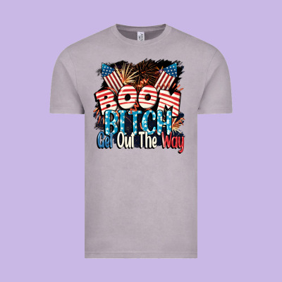 Boom Bitch Get Out The Way 4th Of July Vintage Tee Designed By Cowgirlartshop