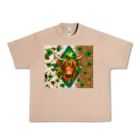 Burro St. Patrick's Day Highland cow Urban Heavy Tee - Neo Western