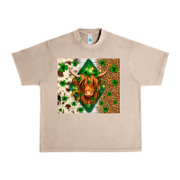 French Oak St. Patrick's Day Highland cow Urban Heavy Tee - Neo Western