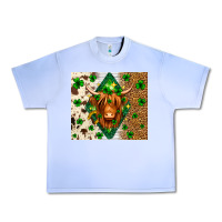 Grape Ice St. Patrick's Day Highland cow Urban Heavy Tee - Neo Western
