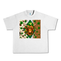 Lunar Rock St. Patrick's Day Highland cow Urban Heavy Tee - Neo Western