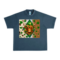 Midnight Navy St. Patrick's Day Highland cow Urban Heavy Tee - Neo Western