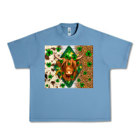 Pebble Blue St. Patrick's Day Highland cow Urban Heavy Tee - Neo Western