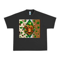 Pigment Black St. Patrick's Day Highland cow Urban Heavy Tee - Neo Western
