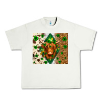 Pistachio St. Patrick's Day Highland cow Urban Heavy Tee - Neo Western