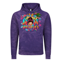 Cloud Purple hot mom summer with messy bun Vintage Hoodie - texasbilliewilder