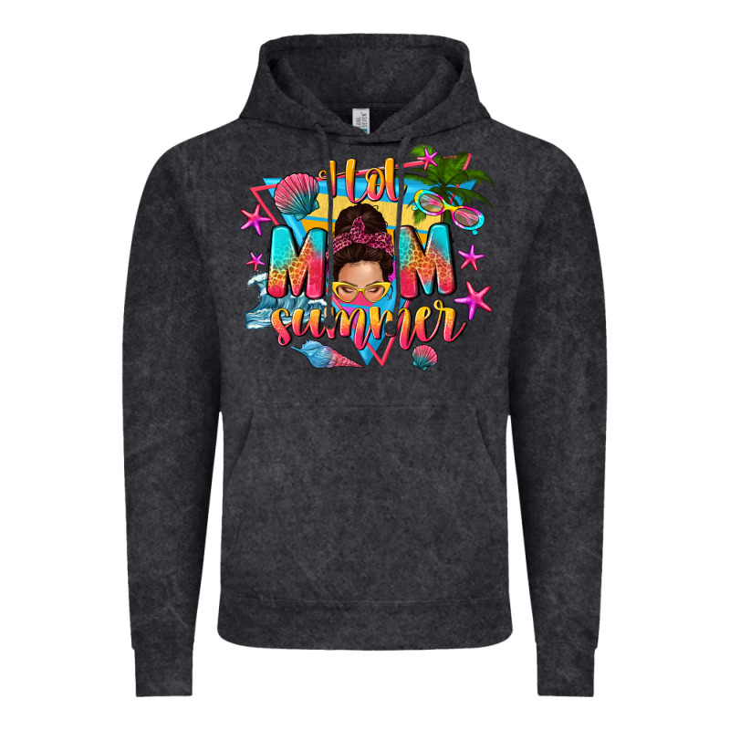 Hot Mom Summer With Messy Bun Vintage Hoodie by texasbilliewilder | Teevron