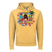 Vintage Mustard hot mom summer with messy bun Vintage Hoodie - texasbilliewilder