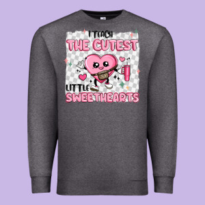 I Teach The Cutest Little Sweethearts Premium Sweatshirt Designed By Maliassmallbusiness