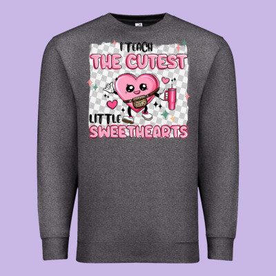 I Teach The Cutest Little Sweethearts Premium Sweatshirt Designed By Maliassmallbusiness