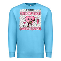 Ocean Blue i teach the cutest little sweethearts Premium Sweatshirt - MaliasSmallBusiness
