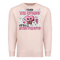 Pale Pink i teach the cutest little sweethearts Premium Sweatshirt - MaliasSmallBusiness