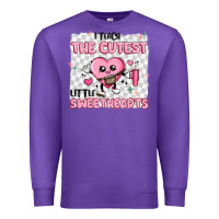 Purple i teach the cutest little sweethearts Premium Sweatshirt - MaliasSmallBusiness