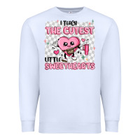 White i teach the cutest little sweethearts Premium Sweatshirt - MaliasSmallBusiness