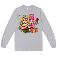 Moon Dust christmas tree cake and nutcracker with gifts ado Long Sleeve Tee - AdoDesignShop