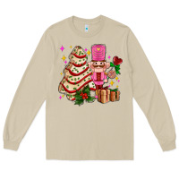 Mushroom christmas tree cake and nutcracker with gifts ado Long Sleeve Tee - AdoDesignShop