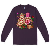 Plum christmas tree cake and nutcracker with gifts ado Long Sleeve Tee - AdoDesignShop