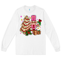 White christmas tree cake and nutcracker with gifts ado Long Sleeve Tee - AdoDesignShop