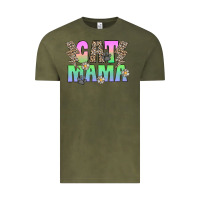 Vintage Olive cat mama Vintage Tee - CowhideDigitalArt