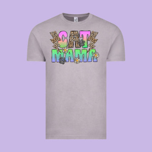 Cat Mama Vintage Tee Designed By Cowhidedigitalart