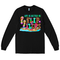 Black life is better in flip flops Long Sleeve Tee - AdoDesignShop