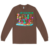 Chestnut life is better in flip flops Long Sleeve Tee - AdoDesignShop