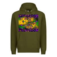 Army Green mardi gras street lights Premium Hoodie - LillyAllenDesigns