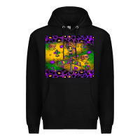 Black mardi gras street lights Premium Hoodie - LillyAllenDesigns