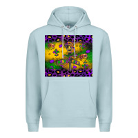 Blue Mist mardi gras street lights Premium Hoodie - LillyAllenDesigns