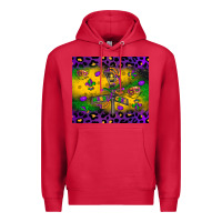 Cardinal mardi gras street lights Premium Hoodie - LillyAllenDesigns