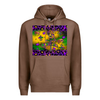Chestnut mardi gras street lights Premium Hoodie - LillyAllenDesigns
