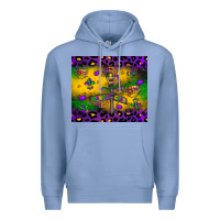 Colony Blue mardi gras street lights Premium Hoodie - LillyAllenDesigns