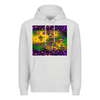 Dove Grey mardi gras street lights Premium Hoodie - LillyAllenDesigns
