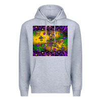 Heather Grey mardi gras street lights Premium Hoodie - LillyAllenDesigns