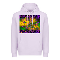 Lilac mardi gras street lights Premium Hoodie - LillyAllenDesigns