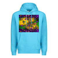 Ocean Blue mardi gras street lights Premium Hoodie - LillyAllenDesigns