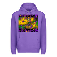 Purple mardi gras street lights Premium Hoodie - LillyAllenDesigns