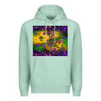 Seafoam mardi gras street lights Premium Hoodie - LillyAllenDesigns