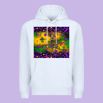Mardi Gras Street Lights Premium Hoodie Designed By Lillyallendesigns