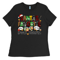 Black santas favorite speech therapist Ladies Tee - AdoDesignShop