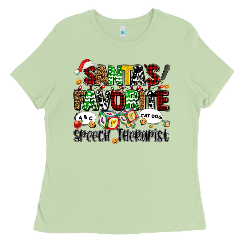 Santas Favorite Speech Therapist Ladies Tee by AdoDesignShop | Teevron