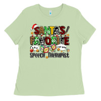 Matcha santas favorite speech therapist Ladies Tee - AdoDesignShop