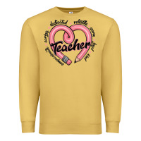 Antique Gold valentine's day pencil heart teacher quotes Premium Sweatshirt - MaliasSmallBusiness